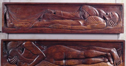 Tod, Holzbetttafel, 1894-96